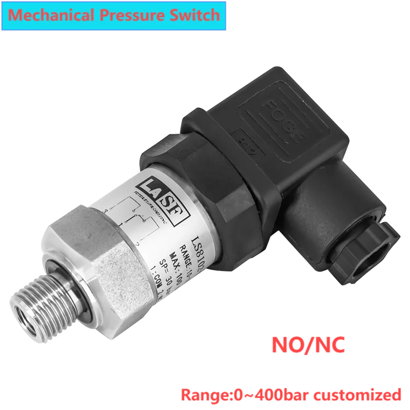 Mechanical Adjustable Pressure Switch NO/NC 0-400bar 100bar 50bar 20bar G1/4 NPT1/4 M20*1.5 Diaphragm Piston Membrane Controller