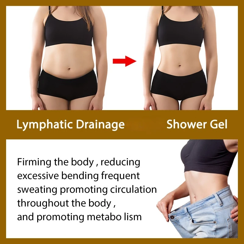 Lymphatic Drainage Sculpting Shower Gel Weight Loss Slimming Body Wash Removes Lymph Nodes Underarm Fat cleaning Shower Gel