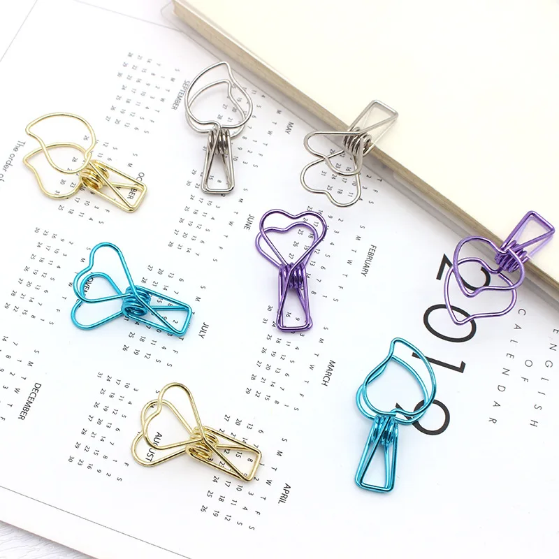 

Cute Metal Creative Small Fish Clip Shape Cartoon Colorful Dovetail Clips Ins Girl Style Stationery File Organizer