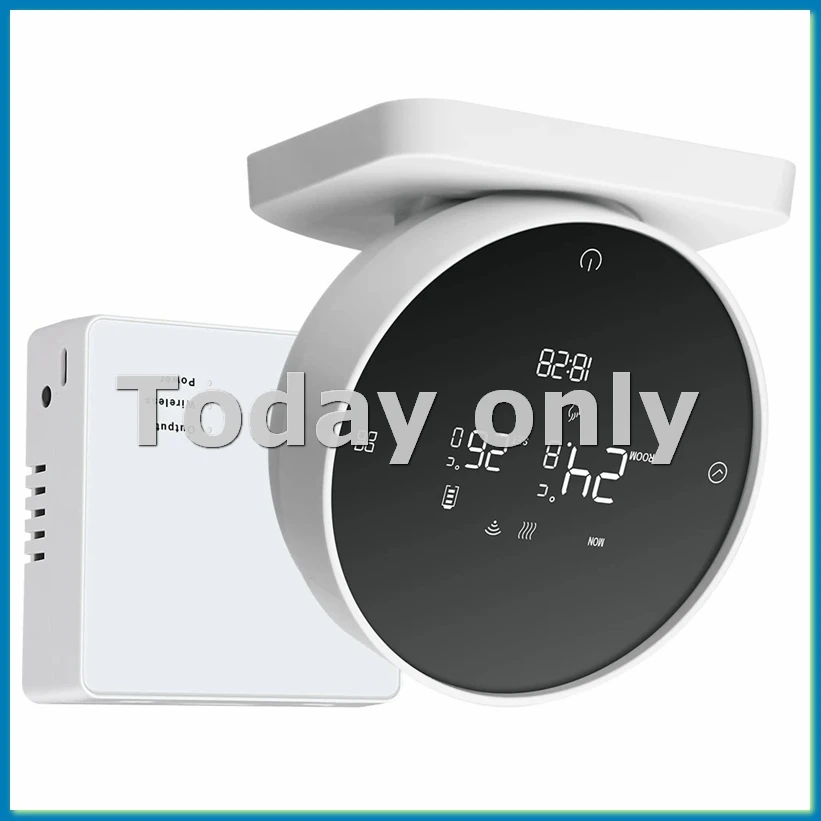 

Беспроводной Wi-Fi термостат для газового котла с подогревом Tuya Wi-Fi термостат с поддержкой голосового управления через приложение работает для дома-A09I