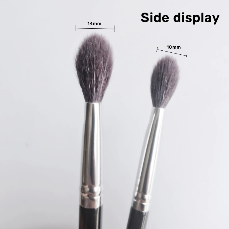 Pinceau de maquillage en poils de chèvre naturels, brosse à surligneur plat, fard à joues, outils cosmétiques de beauté