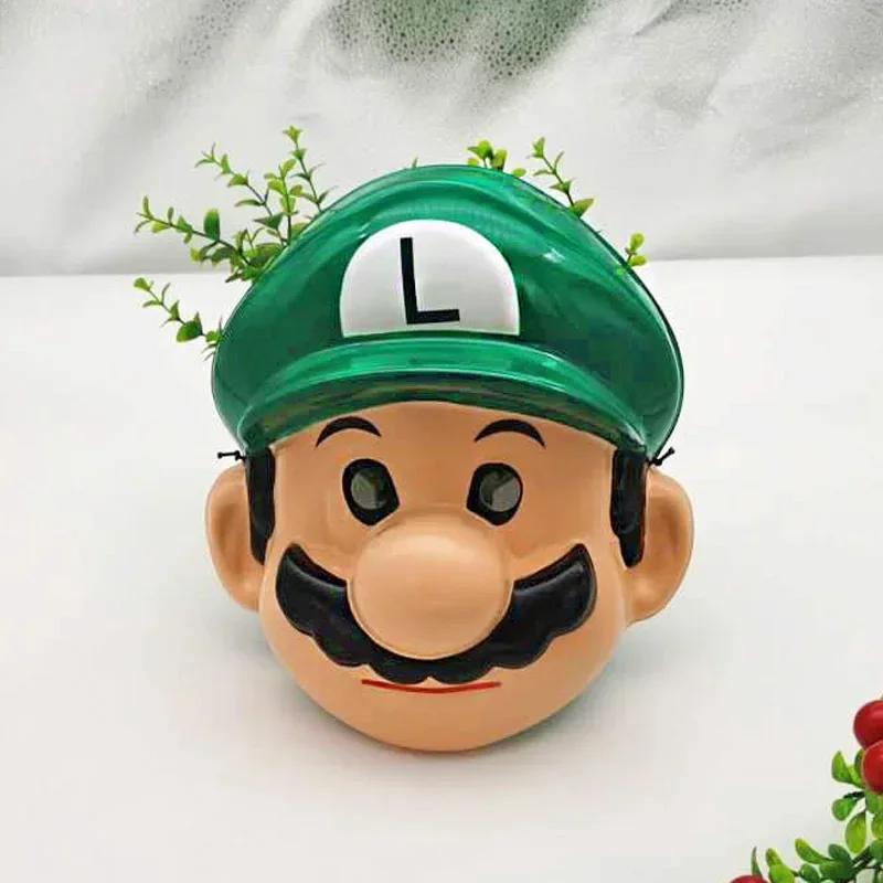 Super Mario Bros Anime Figures Mario Luigi Party Masks Cartoon Mask for Children Birthday Party Theme Decorations Supplies Gfits