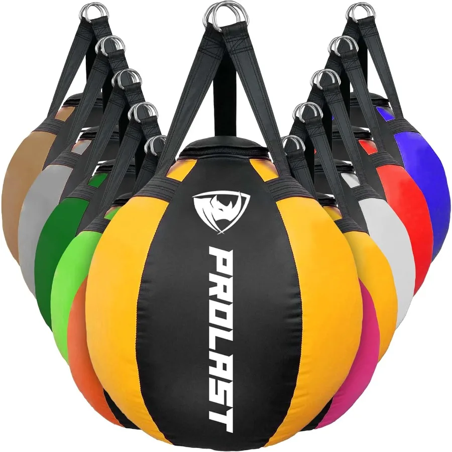 كيس تثقيب ثقيل على شكل كرة للبالغين بخطاف علوي للجسم، معدات تدريب الملاكمة MMA Muay Thai المملوءة #1