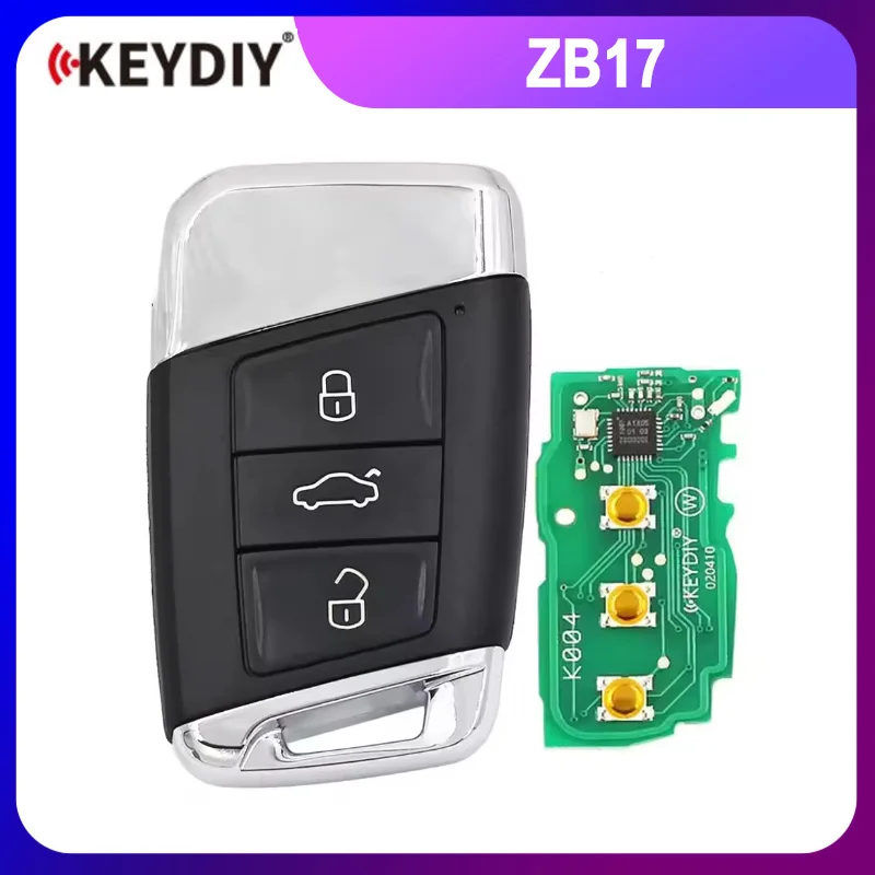 KEYDIY KD ZB17-3 Universal Smart Remote Key 3 Buttons Compatible with VW Type