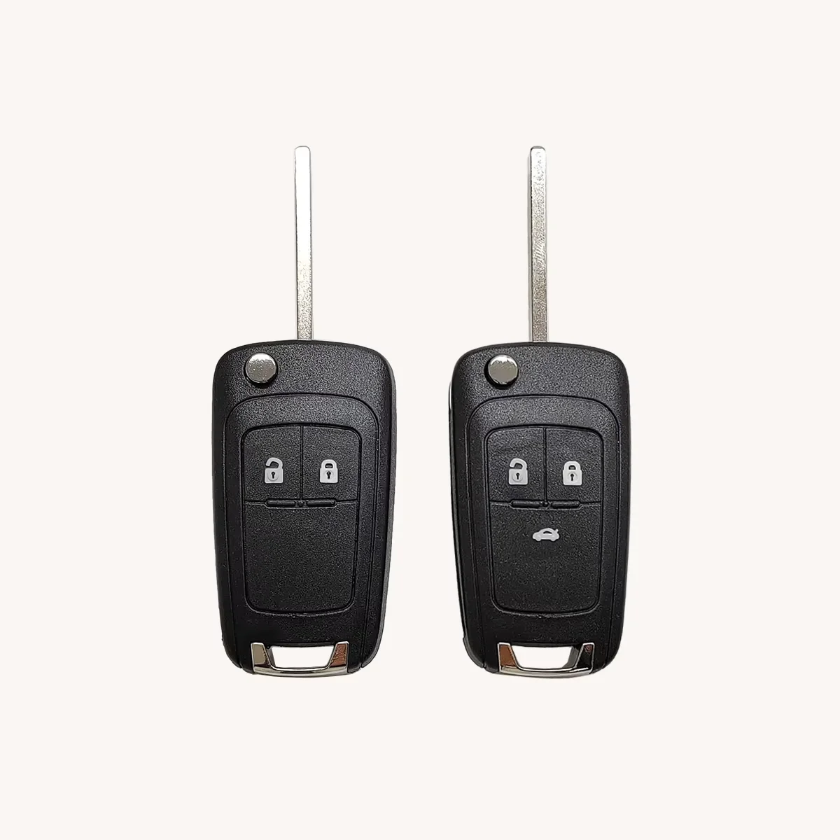 Flip Folding Remote Car Key Shell for Chevrolet Cruze Epica Lova Camaro Impala Compatible with HU100 Blade 2/3/4/5 Buttons