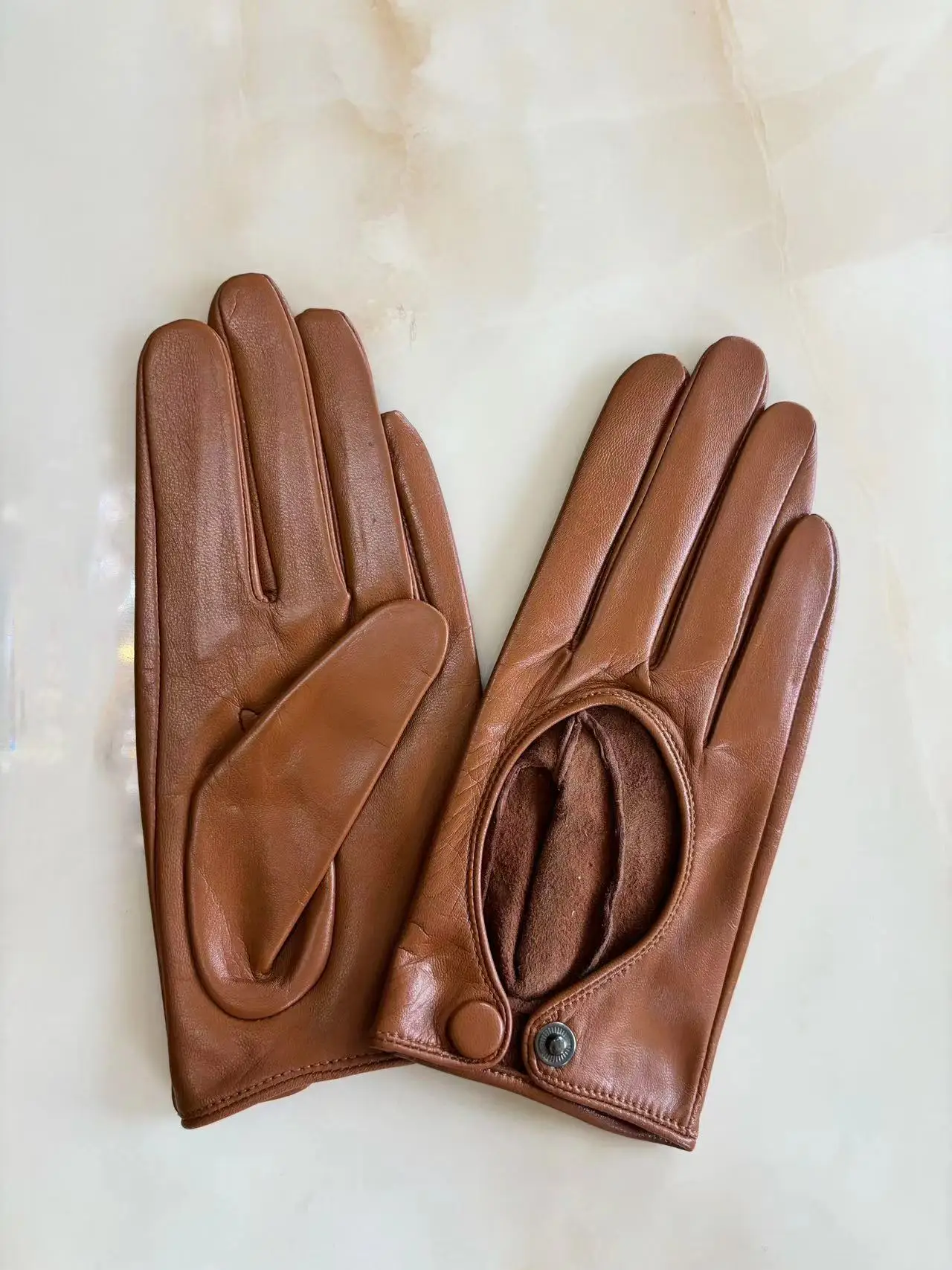 Men's sheepskin gloves thin touch drive soft