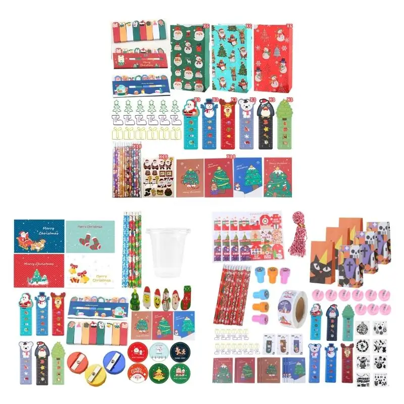 Christmas Goody Bag Stationery Stuffers Pencils Christmas Theme Stationery Sets Dropship