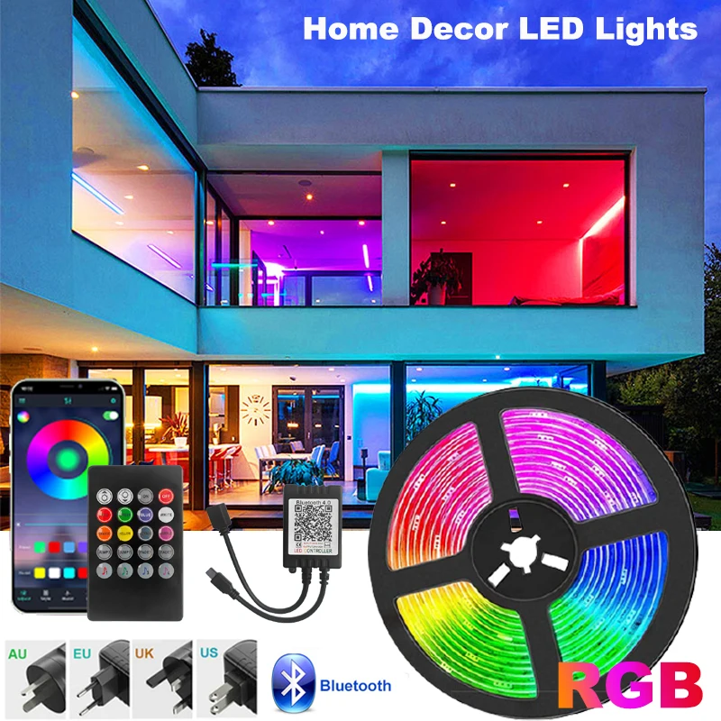 Oświetlenie do pokoju LED długie 30m taśmy LED 5050 taśma RGB nowe sterowanie Bluetooth 20 klawiszy Luces LED RGB PC podświetlenie TV taśma Garland