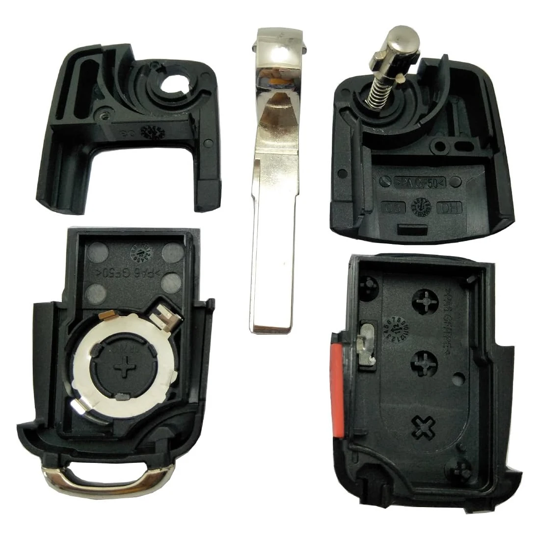 VW Passat Jetta Beetle Golf Uncut Keyless Entry 용 4 버튼 플립 원격 FOB 키 쉘 케이스