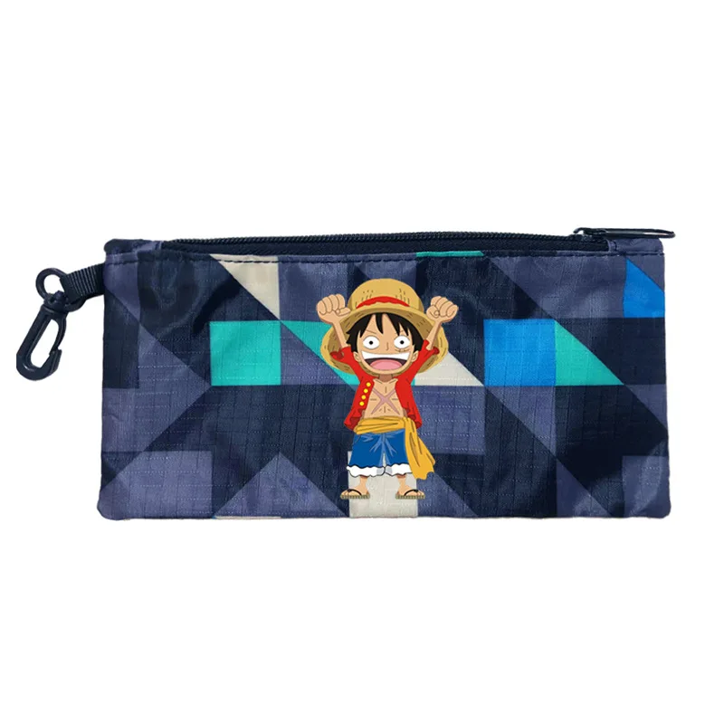 

One Piece Anime Pencil Case for Students Zip Closure Stationery Bag Japanese Manga Print