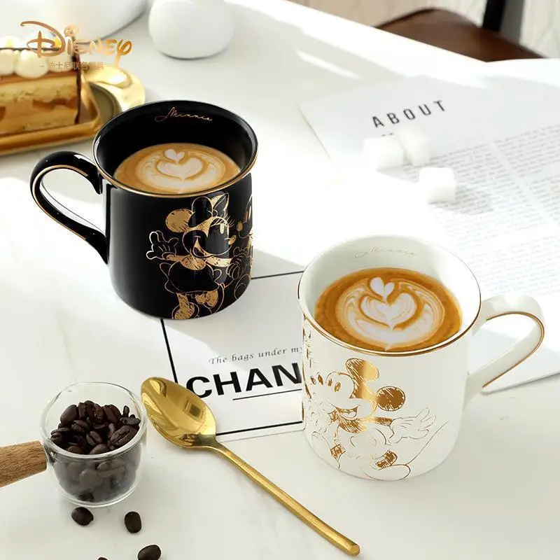 لطيف ميني ميكي القدح ديزني الكرتون هدية مربع كوب سيراميك الكورية المنزل مكتب فنجان القهوة 350 مللي