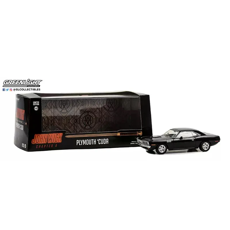 Greenlight 1/43 Proportion John Wick: Chapter 4 Cuda Can Be Opened Series Diecast Model Alloy Car Child Christmas Gift