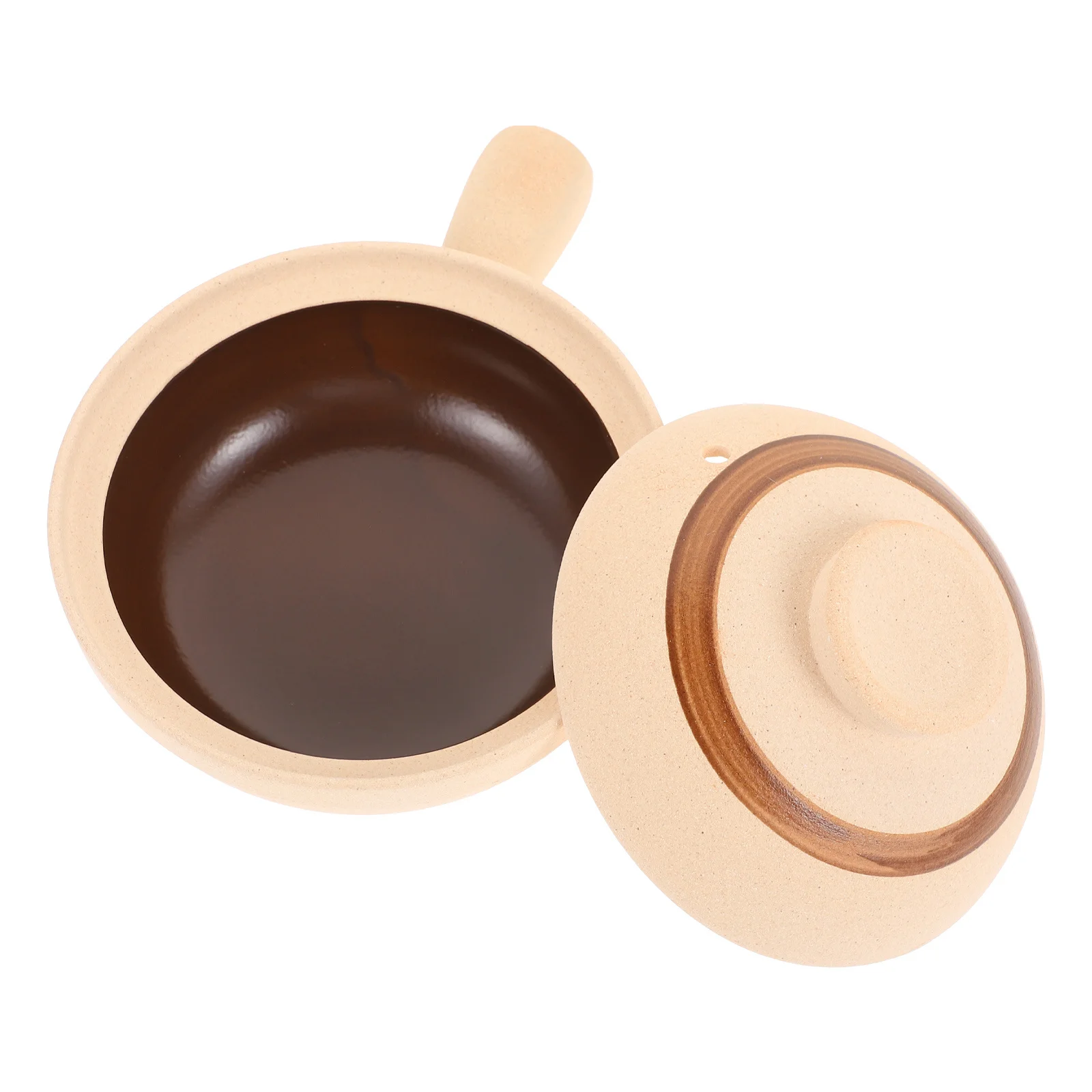 

Small Single Handle Ceramic Traditional Casserole Non-Stick Cooking Pot for Rice Noodles Hot Soup Braised Dishes Household