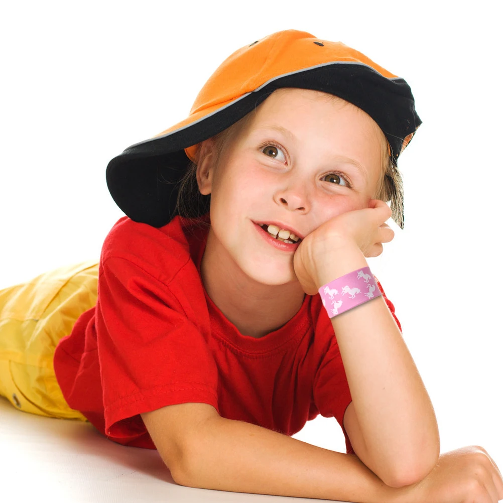 

Children's Wristband Bands Slap Bracelets for Party Unicorn on Foot Silicone Wristbands Kids