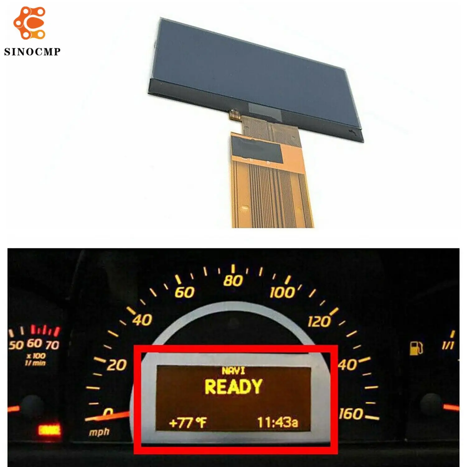 

Gauge Cluster LCD Display Screen 2038703789 Speedometer Screen For Mercedes Benz W203 C-Class 2001-2004 Dashboard Accessories