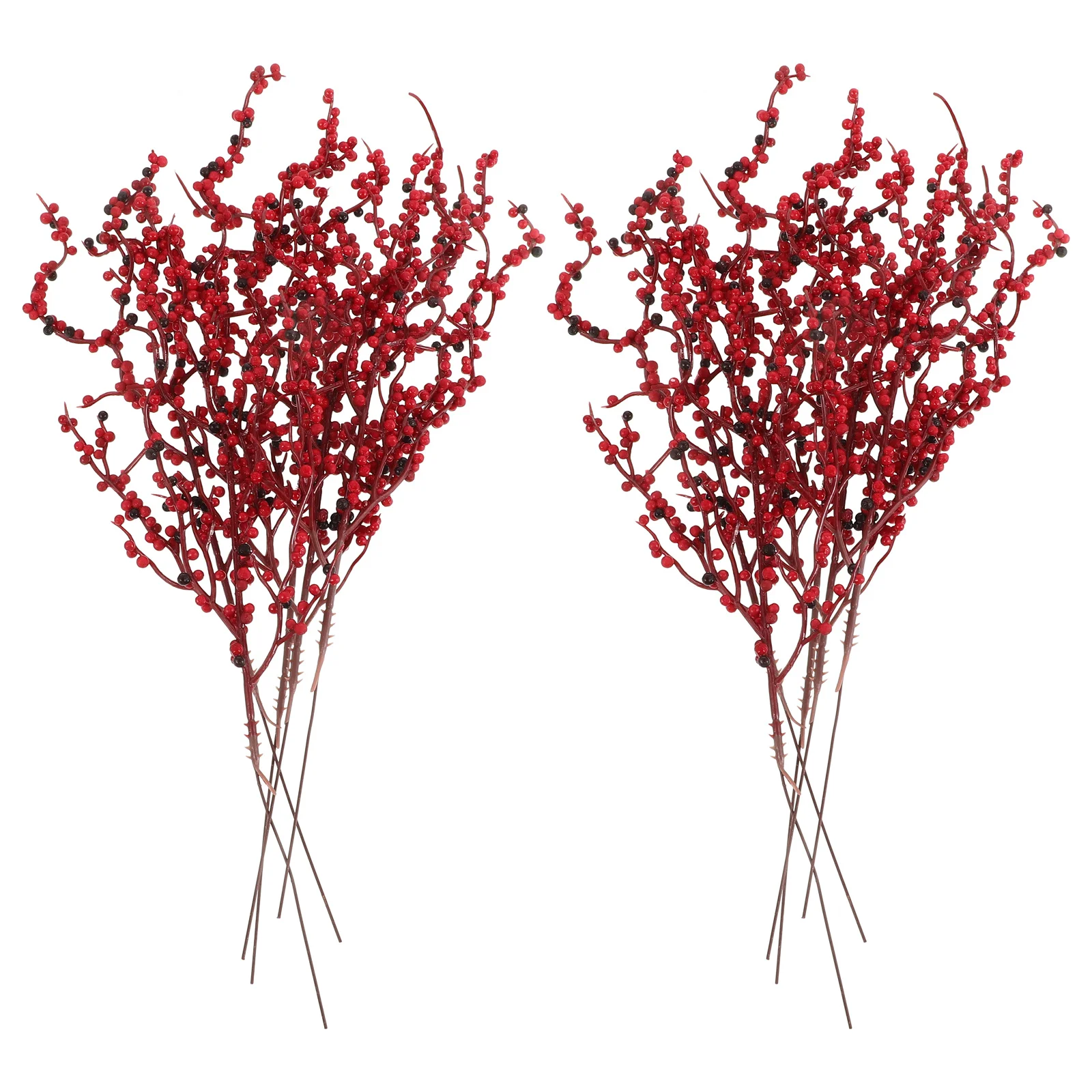 

10Pcs Artificial Red Berry Stems Versatile Holiday Decor Easy to Use Vibrant Color Christmas Wreath Making Supplies