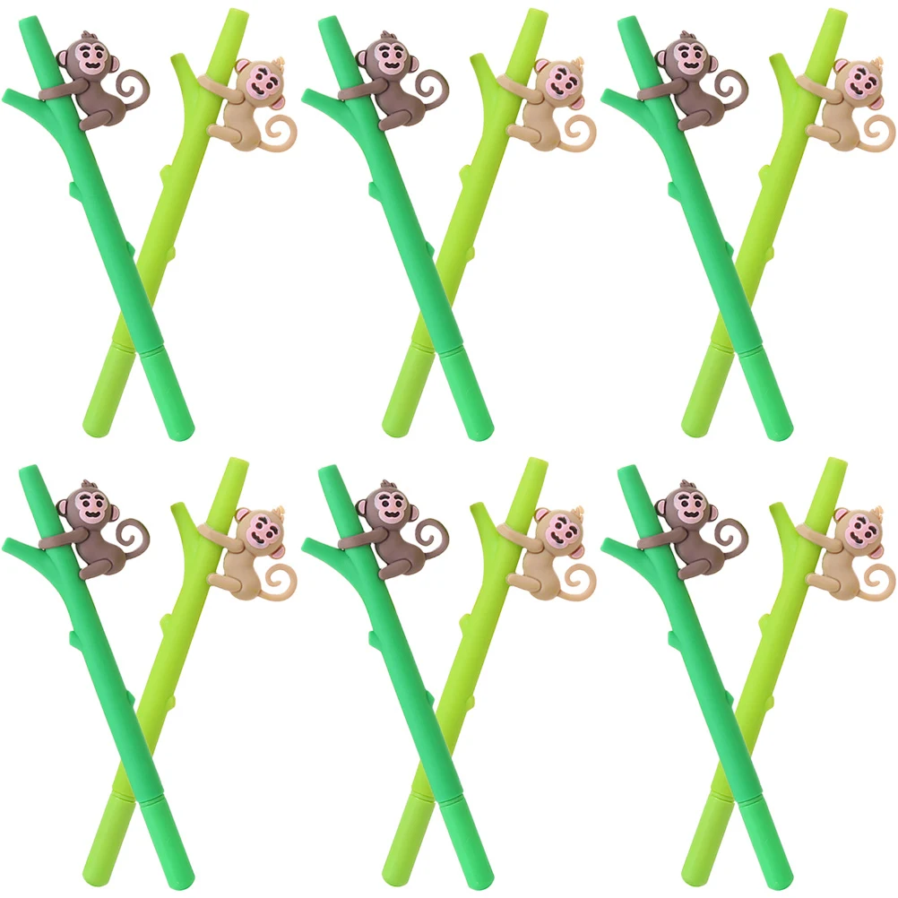 

12 Pcs Creative Student Pen Cute Stationery School Supplies Kawaii Refillable Fine Tip Gel Stationary Pens Accessories Office