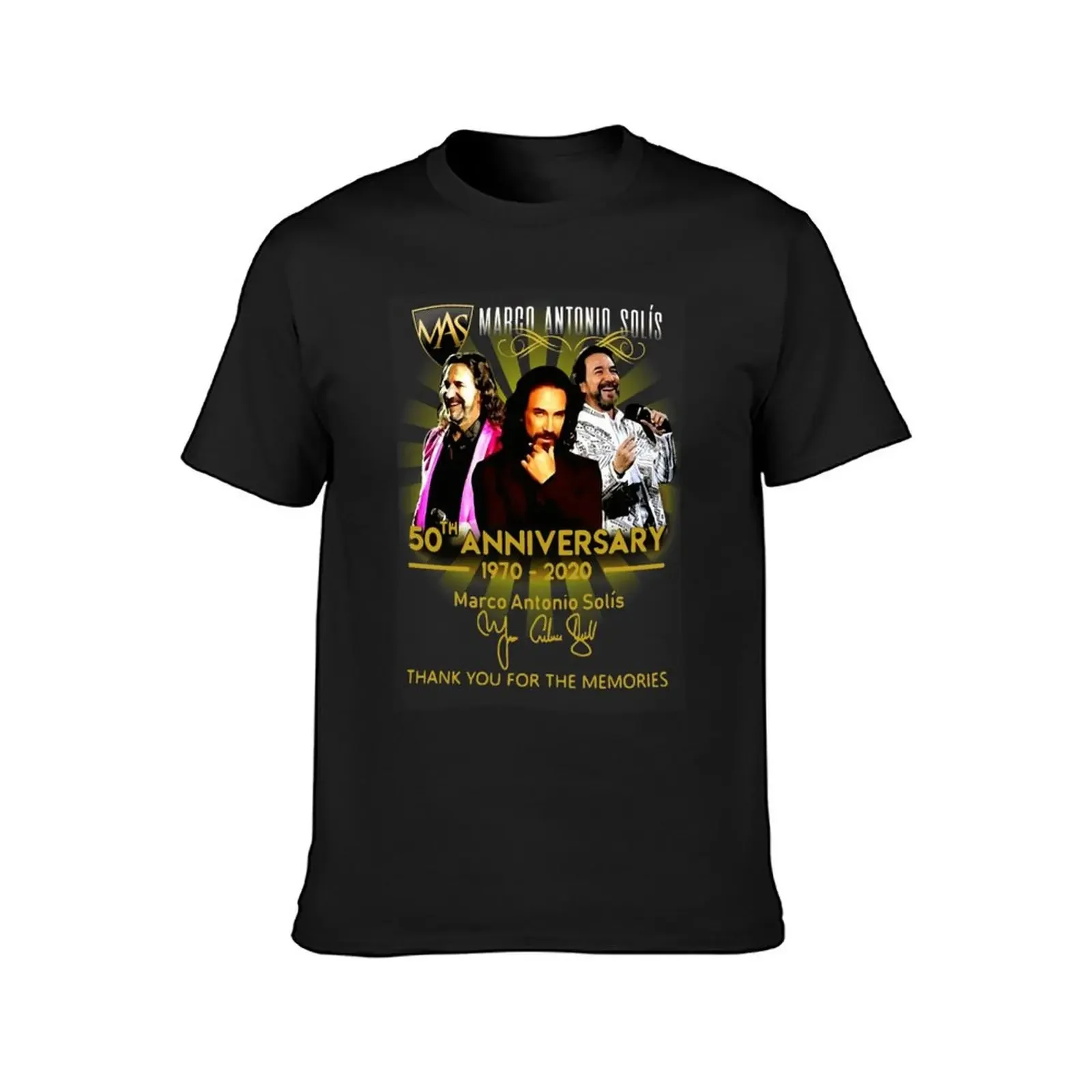 Marco Antonio Solis 50th Anniversary 1970 2020 Thank You for The Memories T-Shirt anime figures heavy weight t shirts for men image 2