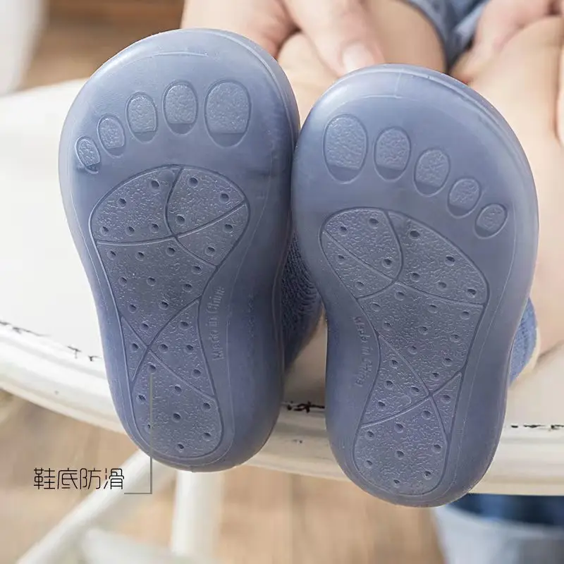 Baby Shoes Kids Soft Rubber Sole First Walkers Children Sock Shoes Non-slip Floor Socks Toddler Sock Shoes 0-4Y Boy Girl Booties