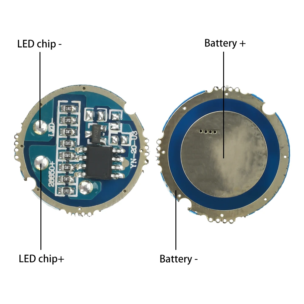 5PCS DC 3.7-4.2V One-Gear Flashlight Driver Board Flashlight DIY Component for 6-15W LEDs 17/20mm