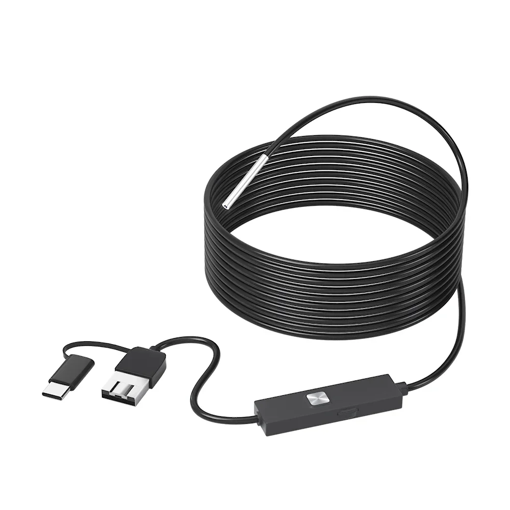 

Эндоскопическая камера Dearsee 3,9 мм, водонепроницаемая IP67, промышленная камера для осмотра труб, 3-в-1 USB для Android и ПК