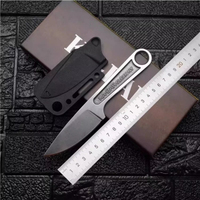 Small straight high hardness outdoor knife survival knife integrated keel with K sheath survival camping pocket knife EDC