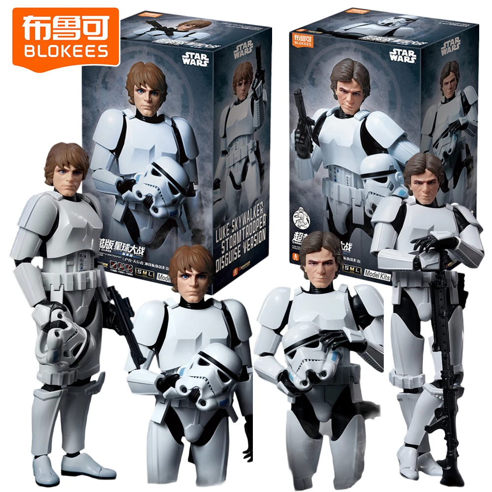 

New Blokees Genuine Star Wars Action Figures Champion Class Han Solo Luke Skywalker Assemble Model Collectibles Gifts for Fans