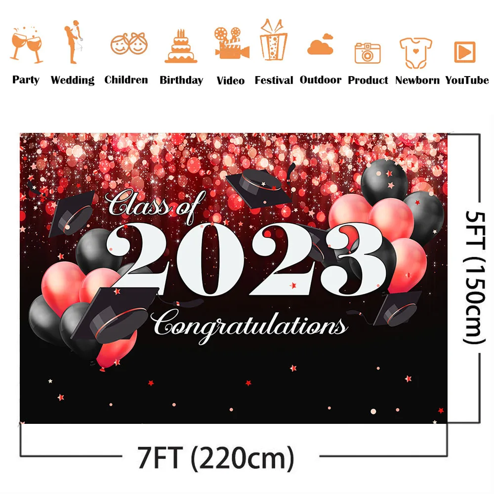 写真、卒業式の背景、赤いキラキラ、光沢のあるドット、卒業式のテーマの背景、2023ドットの卒業式