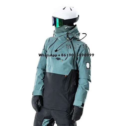 Setelan Salju Musim Dingin Hangat Tahan Angin 10000Mm Tahan Air Air Olahraga Luar Ruangan Jaket Ski Snowboarding Pria Naw