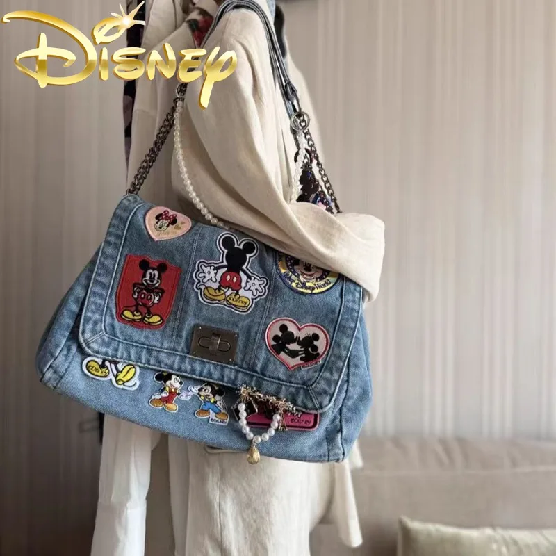Disney New Women's Shoulder Bag Cartoon Fashion Women's Shoulder Crossbody Bag Luxury Brand Casual Women's Bag Large Capacity