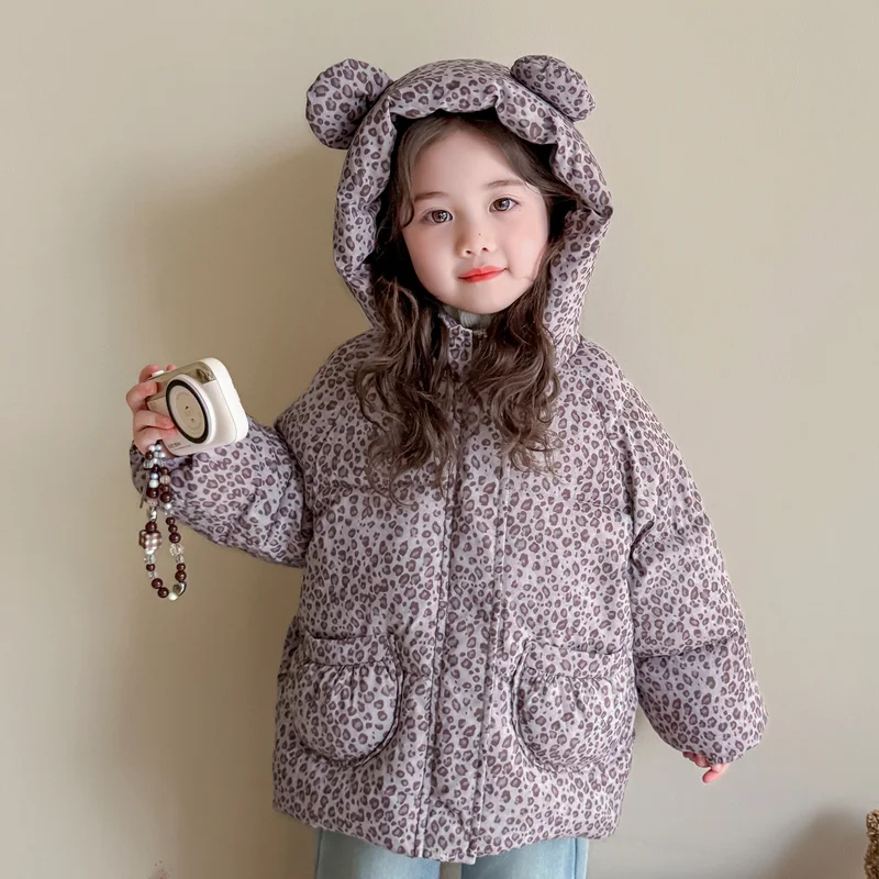 Girl Winter Cotton-Padded Jacket Autumn Thicken Coat Hoodie Keep Warm Tops Child Student Kawaii Fashion New Hot Casual Clothing