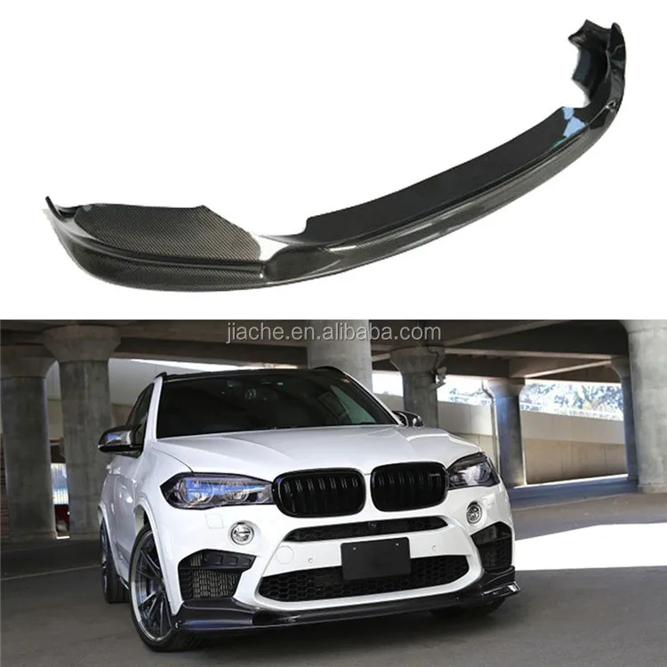 Carbon Fiber Front Bumper Lip Spoiler Splitter For BMW X5M X6M F85 F86 2015 2016 2017 2018 3D Style Head Chin Shovel