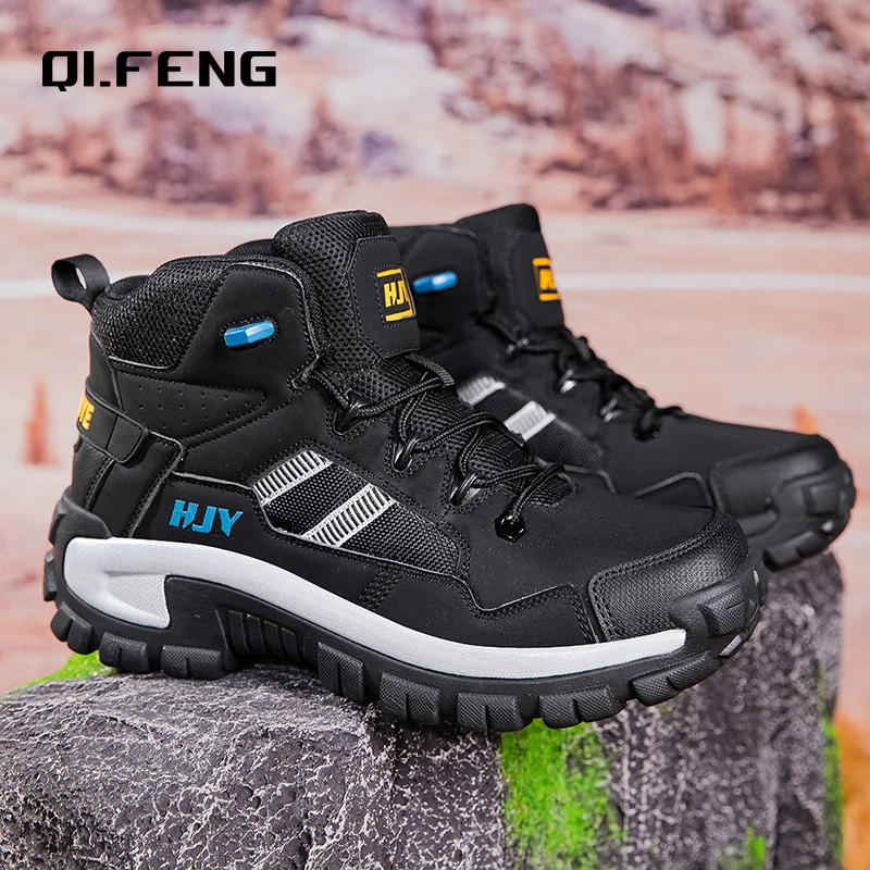 Men's Outdoor Training Boots Autumn and Winter Large High Top Leisure Boots Outdoor Tourism Mountaineering Hiking Sneakers 39-47