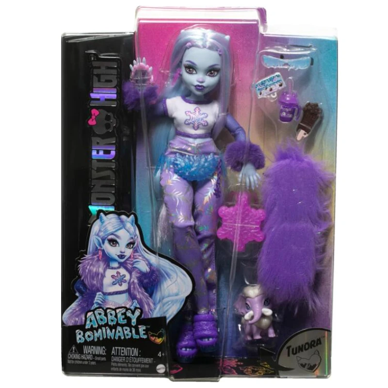 

Monster High Doll Abbey Bominable Yeti with Pet Mammoth Tundra & Accessories Including Furry Scarf & Snowflake Backpack