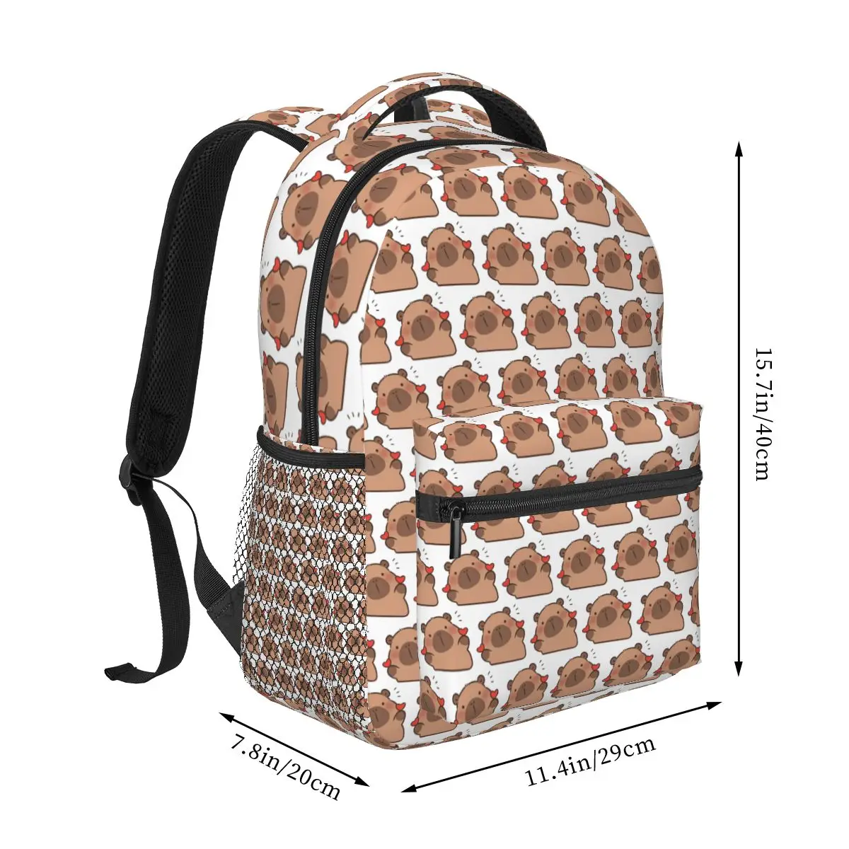Cute Capybara Be Cappy Student Backpack School Bag Hiking Travel Daypack for Boys Girls Fashion Bookbag Shoulder Bags