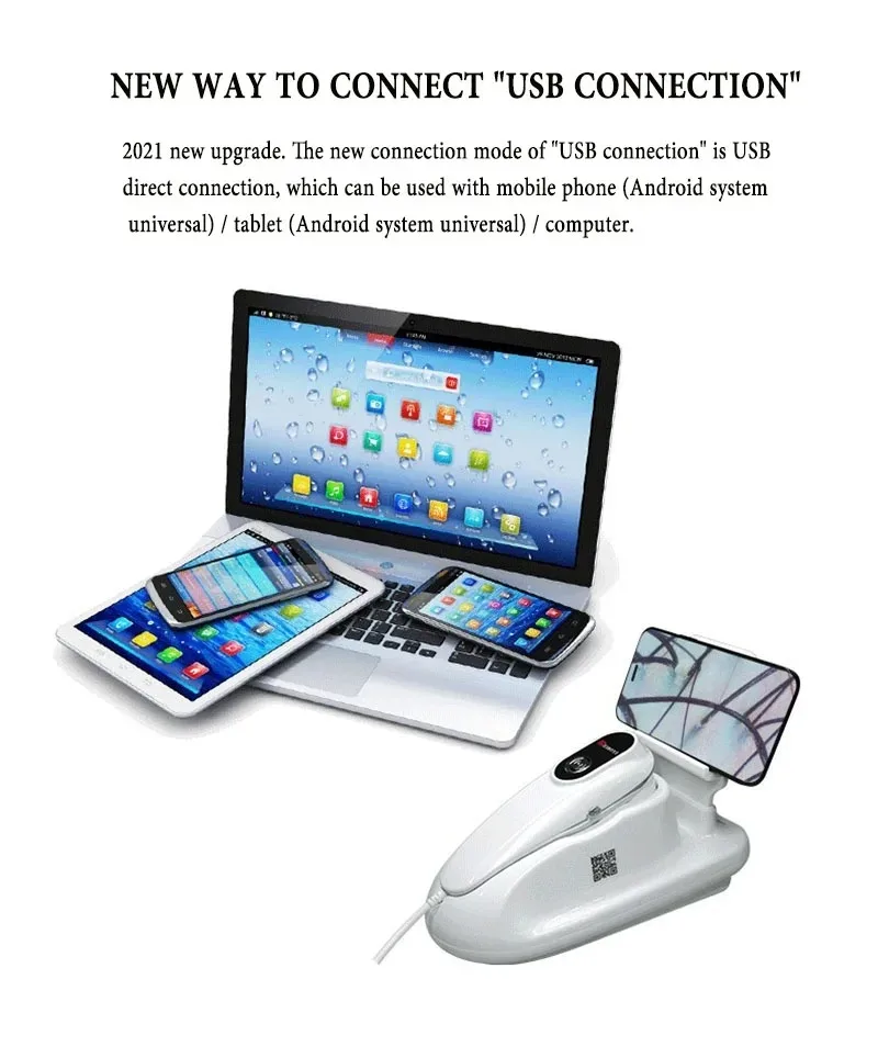 2025 ترقية 50x/200x الأشعة فوق البنفسجية محلل الجلد Usb فروة الرأس كاشف الجلد المجهر الجلد الشعر بصيلات المسام اختبار لنظام التشغيل Windows أندرويد #3