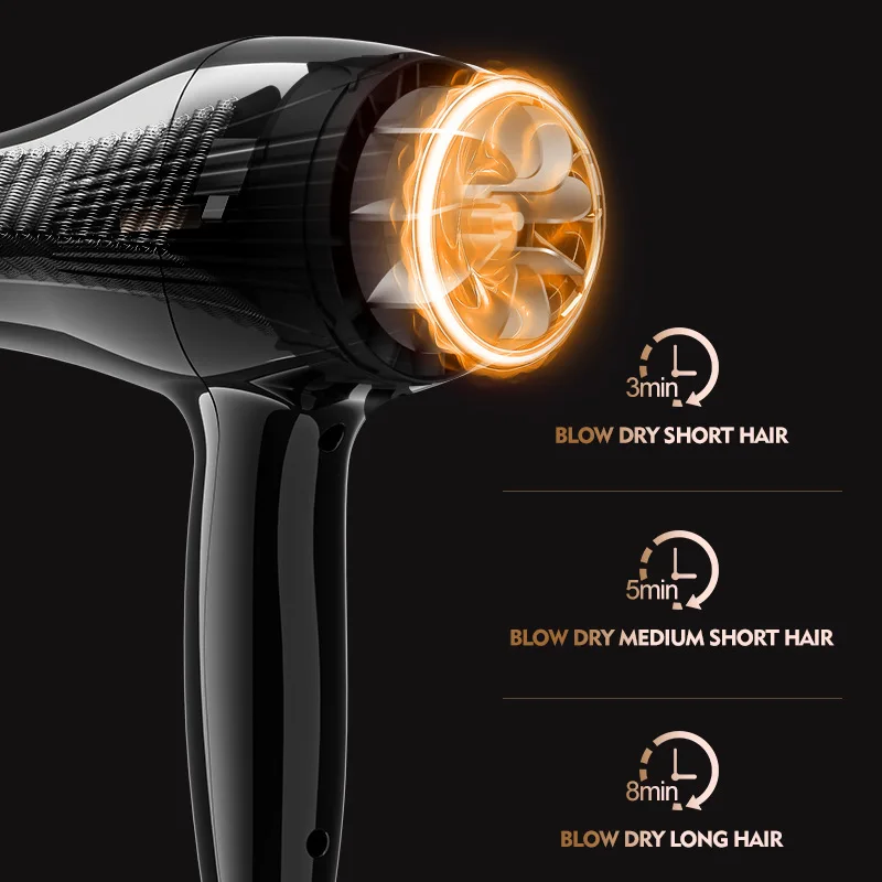 New High-Power Quick Drying Hair Dryer For Home Use, Hair Salon, Cool Hot Air, Blue Light Hair Care Dryer, 220V image 5