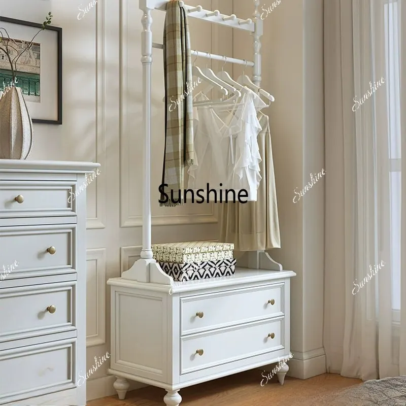 

White Drawers Clothes Rack Aesthetic Storage Standing Italian Clothing Racks Bedroom Designer Percheros De Pared Home Furniture