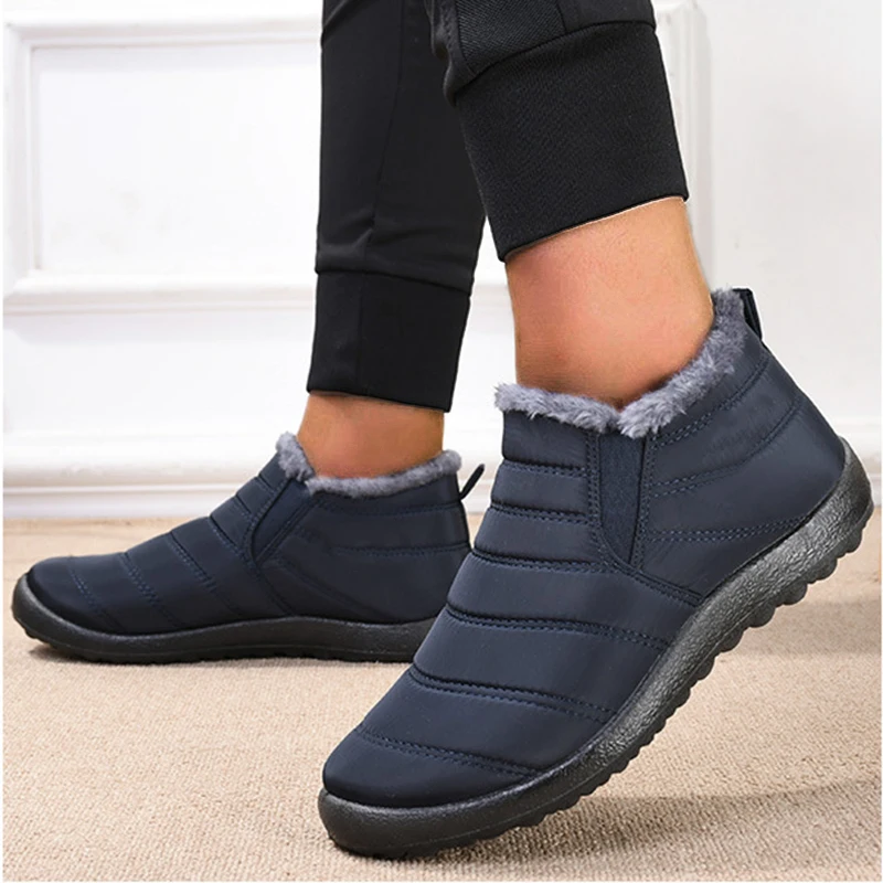 Stiefel Männer Schnee Plattform Schuhe Winters chuhe bequeme Mann Stiefel Schuh Stiefeletten wasserdichte Schuhe Outdoor leichte Stiefel Männer