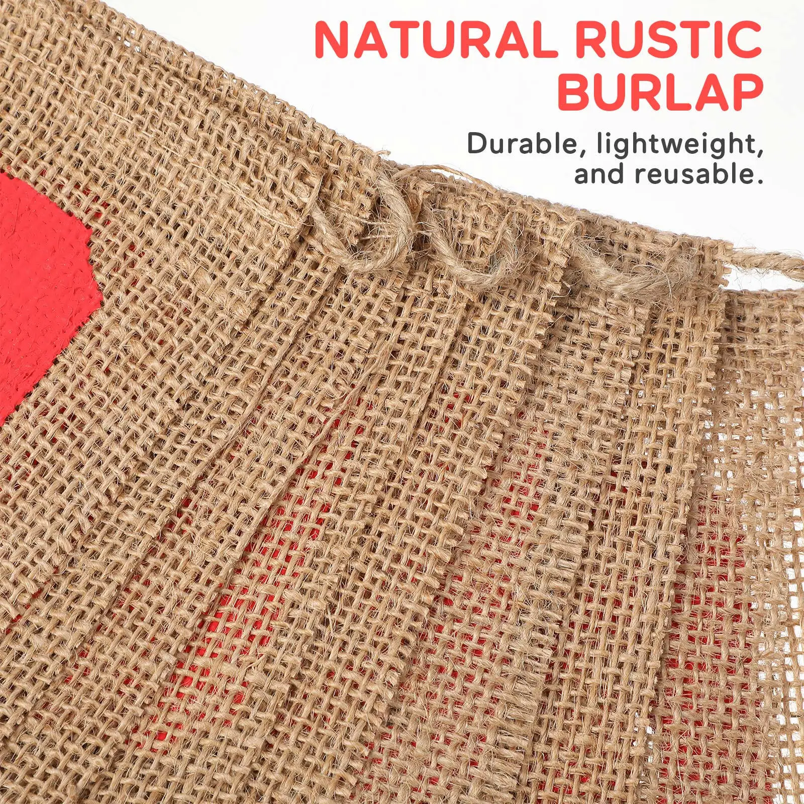 

14 Flags Merry Christmas Jute Banners 12x14cm Red Brown Burlap Garland Holiday Decoration Burlap Banner Garland