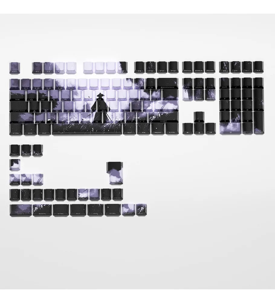 Jianghu knight antique keycap high value PBT hot sublimation personality side engraving transparent mechanical keyboard cap