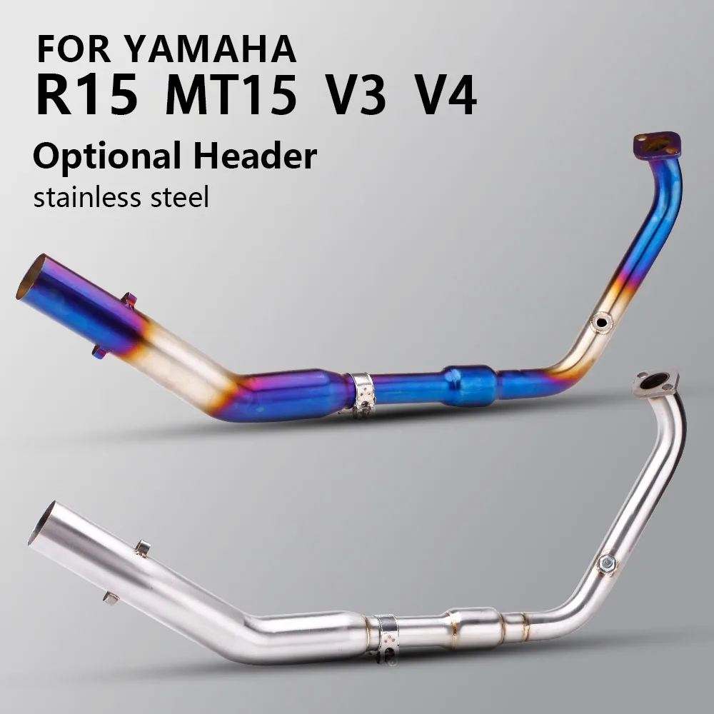 Slip-On For YAMAHA MT15 MT-15 R15 V3 V4 Motorcycle Exhaust System Modify Escape Moto Front Link Pipe Racing Line 51mm Interface