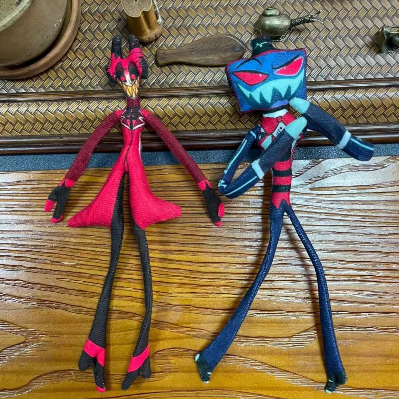 Anime Hazbin Hotel Plüschpuppe – Alastor und Niffty Cosplay, bewegliches Drahtskelett, weich gefülltes Sammlergeschenk