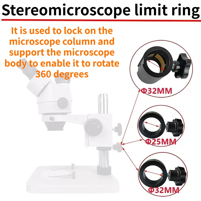 

25/32mm Binocular Trinocular Microscope Limit Ring Column Fixing Ring Retaining Ring Bracket Ring Support Column Accessory