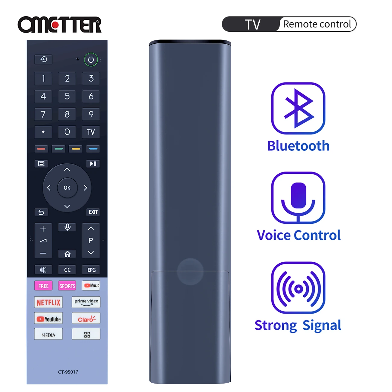 

CT-95017 Voice Bluetooth Remote Control For Toshiba 43C350B 50C350B 65C350B ERF3A82 55C350B 65U61GBT 55U61GBT 4K Smart Google TV