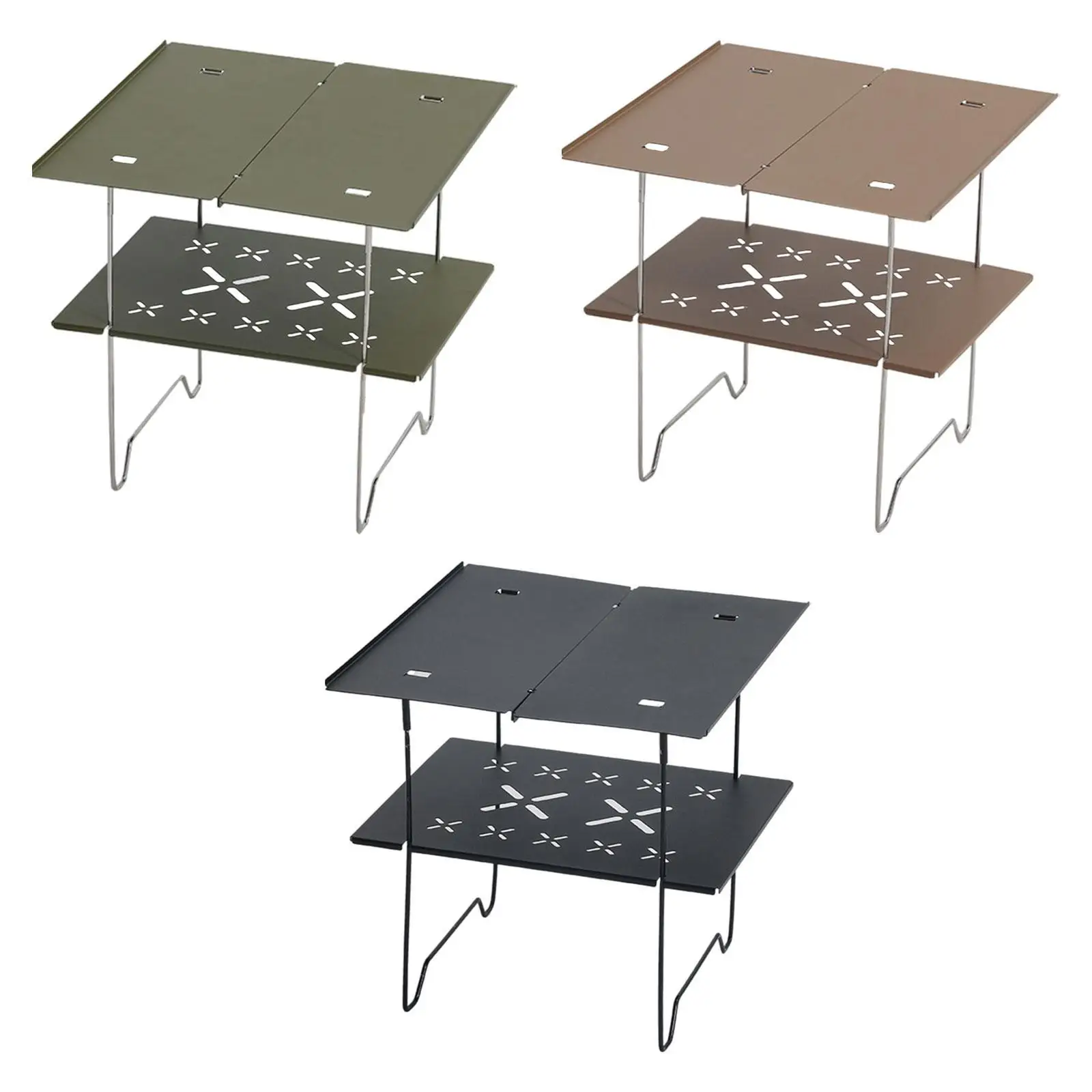 Camping Table Folding Table 2 Tier Compact Ultralight Desk Camping Furniture