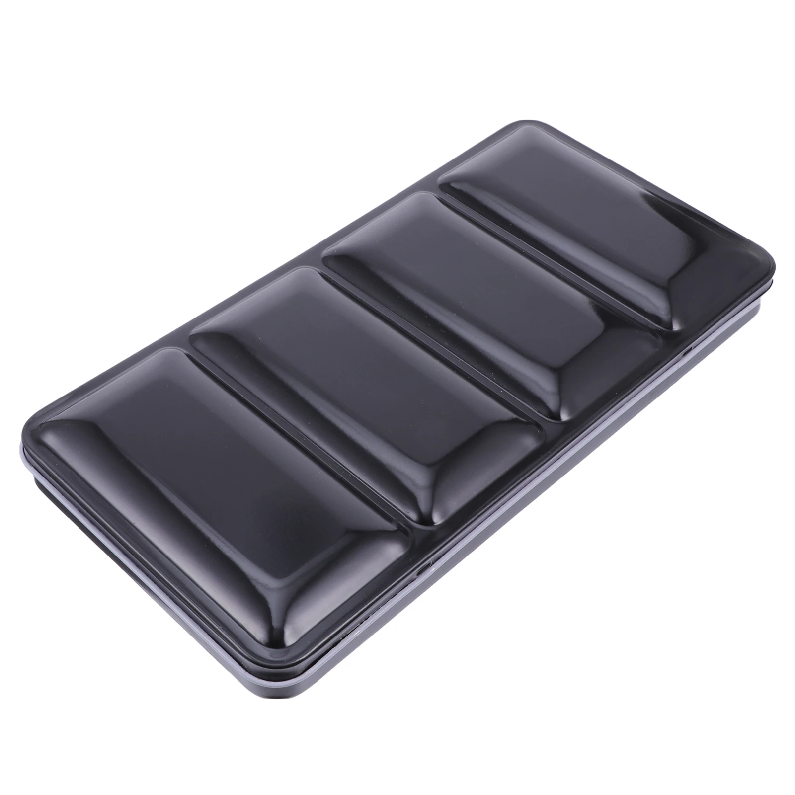 

Empty Metal Paint Case Watercolor Container Pigment Tin Box Black Pot Travel Foldable Arts Crafts Storage Palette