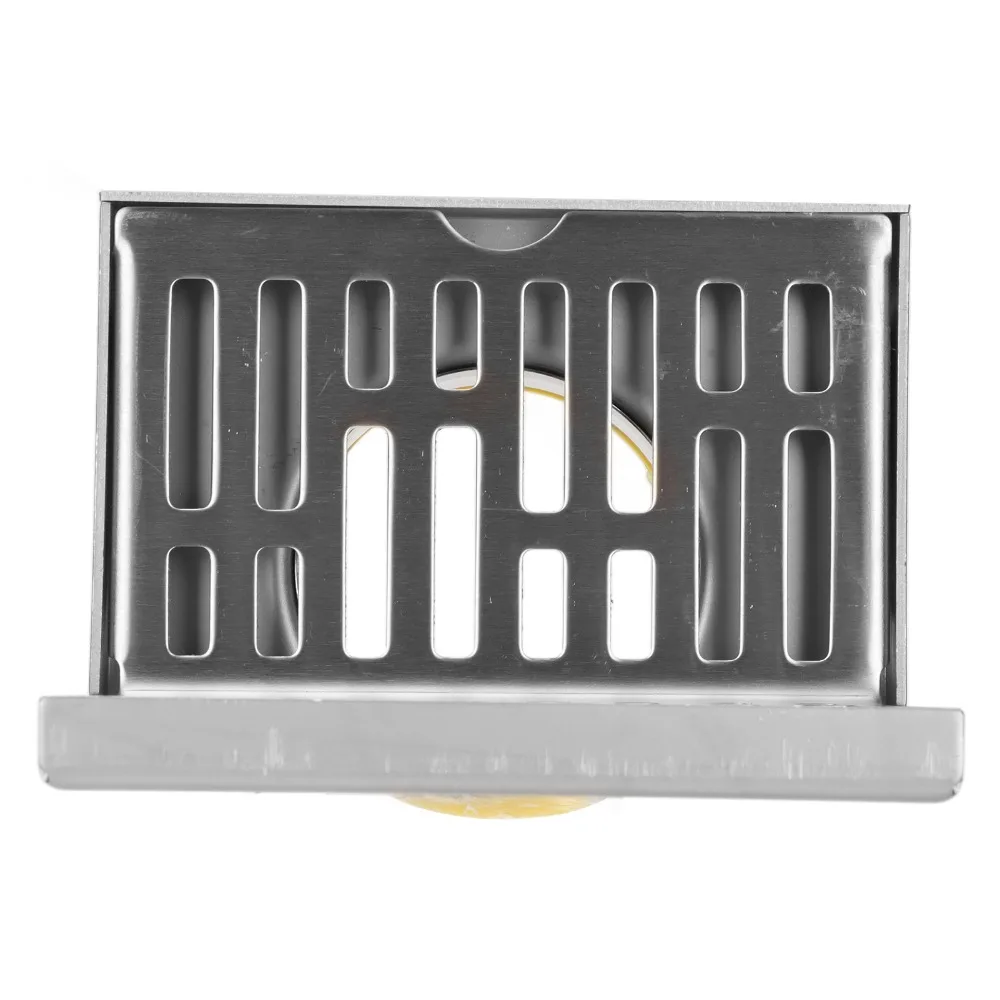 SUS304 Stainless Steel Floor Drain L-Shaped Structure Fits 2.95 Inch Pipe Side Floor Drain Silver Horizontal Drainage Wall Drain