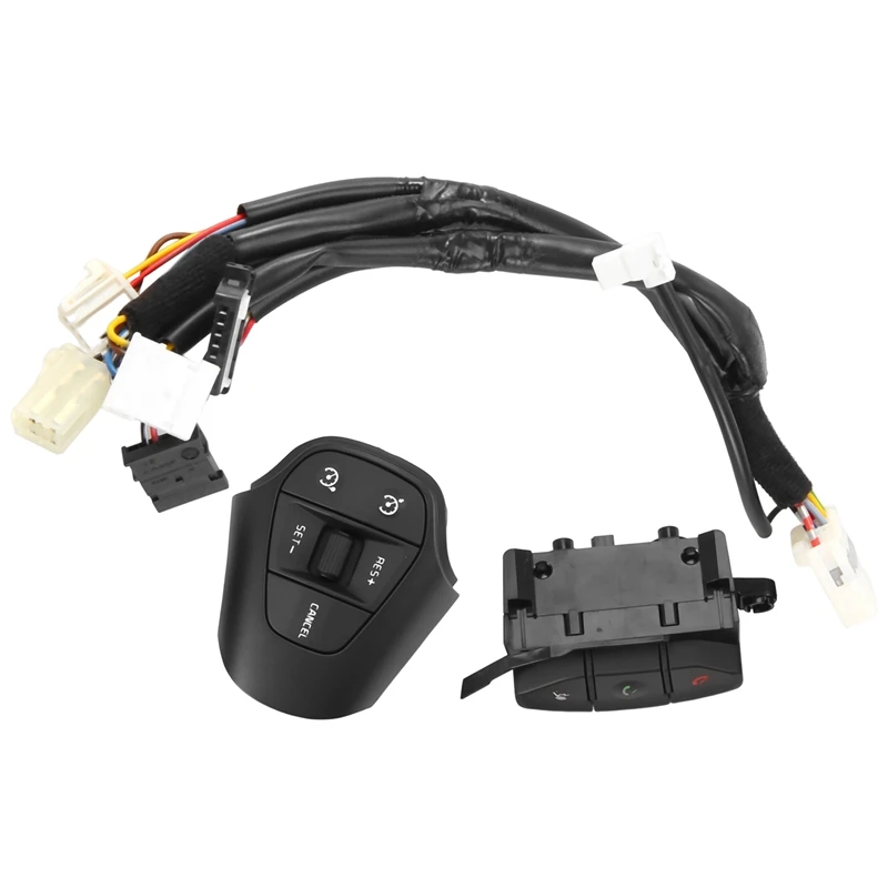 

1 Set Black High Quality Steering Wheel Switch Button Phone Bluetooth Cruise Control Switch For KIA Carens