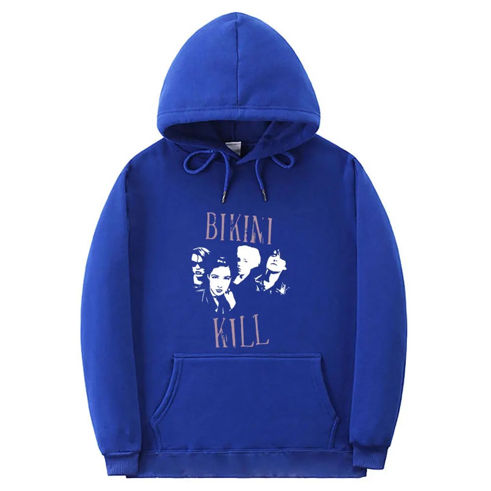 Punk Rock Band Bikini Kill Graphic Hoodie Riot Grrrl Kathleen Hanna Print Pullover Men Women Fashion Vintage Oversized Hoodies